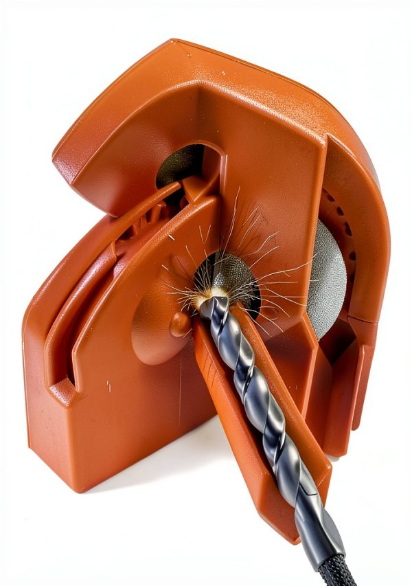 VOUSXLLEZ Drill Bit Sharpener Hand Powered ABS Orange MZQ001-3