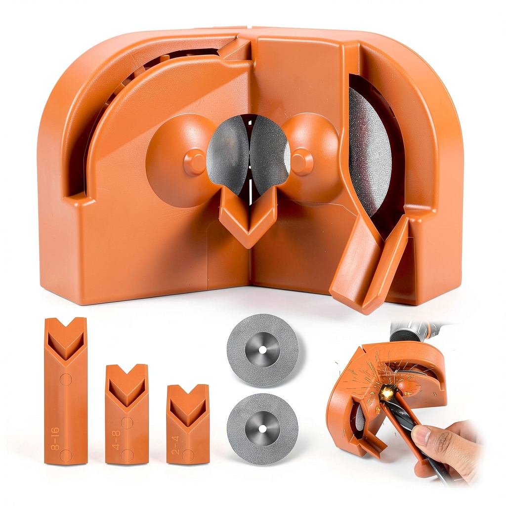 RAINPOT Drill Bit Sharpener Kit with diamond wheels and nylon body
