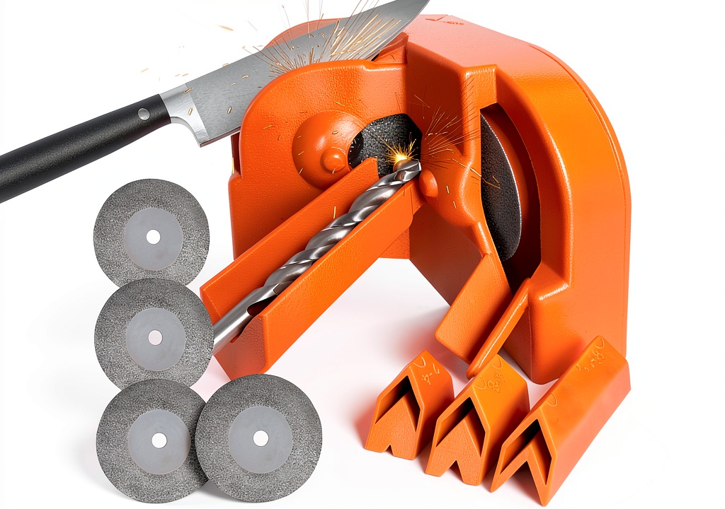 MIEUXLLEY drill bit sharpener in use on a construction site