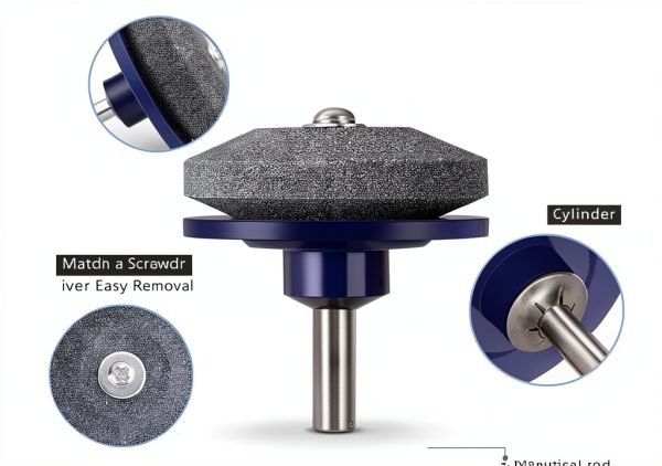 ASUSARA Lawn Mower Blade Sharpener Corundum Hand Powered-5