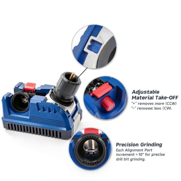 Xvierut Drill Bit Sharpener Adjustable Angle AC Power Tool-3
