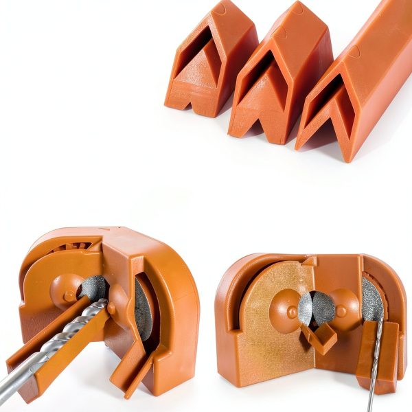 VOUSXLLEZ Drill Bit Sharpener Hand Powered ABS Orange MZQ001-2