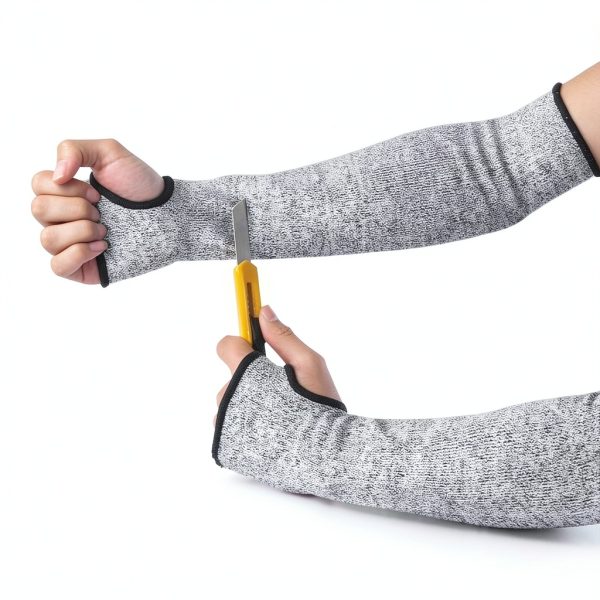 Cut Resistant Farmers Sleeves with Thumb Hole Protectors for Thin Skin-2