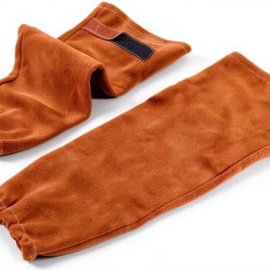 Leather Welding Sleeves QeeLink – Flame Resistant Kevlar Arm Guard-0