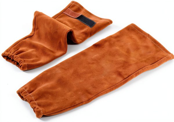 Leather Welding Sleeves QeeLink – Flame Resistant Kevlar Arm Guard-0