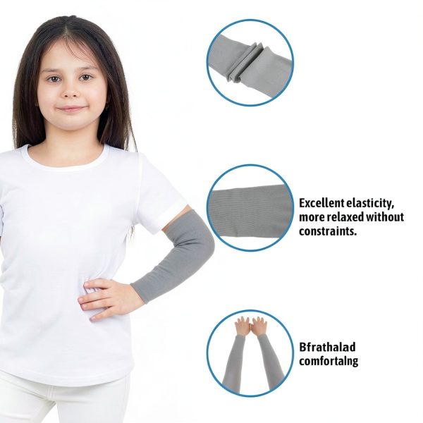 Kids Arm Sleeves Vin Beauty UV Protection Compression Cooling - 3 Pack-2