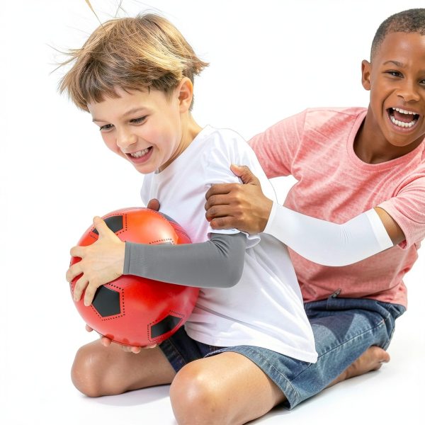 Kids Arm Sleeves Vin Beauty UV Protection Compression Cooling - 3 Pack-5
