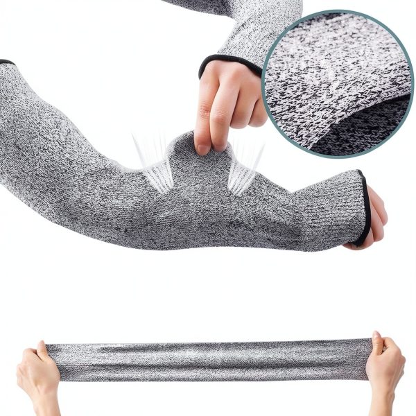 Cut Resistant Farmers Sleeves with Thumb Hole Protectors for Thin Skin-3