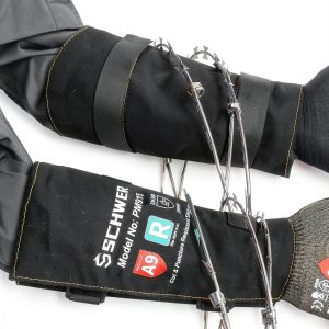 ANSI A9 Cut & Level 5 Puncture Resistant Arm Sleeves PM915 Black 8in-0