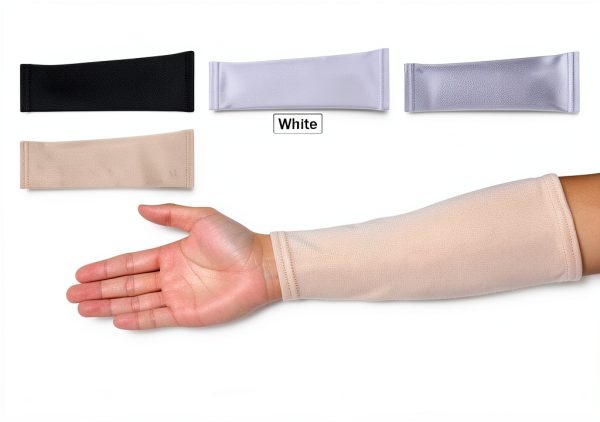 Eurzom 4 Pairs Skin Protection Sleeve for Arm Breathable Forearm Protector Arm Sleeve for Gardener Working Sport (9 Inch Long)-1