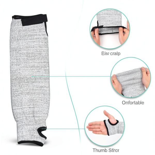 Cut Resistant Farmers Sleeves with Thumb Hole Protectors for Thin Skin-4
