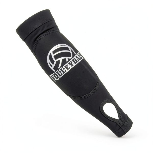 Volleyball Arm Sleeves Passing Hitting Forearm Sleeves with Protection Foam Pads and Thumb Hole,Padded Volleyball Sleeves for Kids Youth Girls 1 Pair Black-5