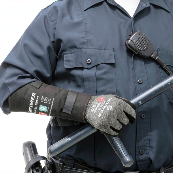 ANSI A9 Cut & Level 5 Puncture Resistant Arm Sleeves PM915 Black 8in-7
