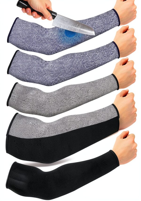 Neer 3 Pairs Cut Resistant Arm Sleeves Level 5 Arm Guard Protectors for Welding Gardening Kitchen Thin Skin Bruising Forearm-0