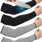 Arm Sleeves Geyoga Cut‑Resistant Sleeves Large Black/Gray HPPE-0
