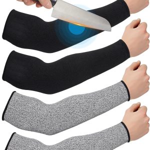 Arm Sleeves Geyoga Cut‑Resistant Sleeves Large Black/Gray HPPE-0