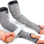 Cut Resistant Farmers Sleeves with Thumb Hole Protectors for Thin Skin-0