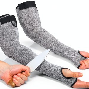 Cut Resistant Farmers Sleeves with Thumb Hole Protectors for Thin Skin-0