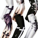 Geyoga Faith Cross Arm Sleeve 6 Pairs Ice Cream Drip Compression-0