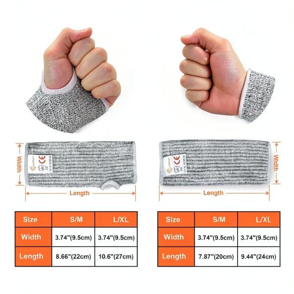Evridwear Arm Protectors Cut‑Resistant Sleeve – Thumb Hole Options-4