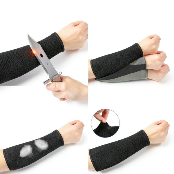 Arm Protectors Sintege 5 Cut Resistant Sleeve Black Royal Blue 7.9-1