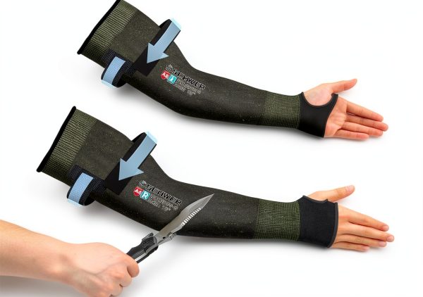 Schwer PRO-SKIN ANSI A9 Cut Resistant Arm Sleeves Detachable Velcro-0