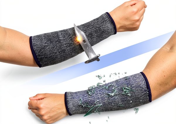 Arm Protectors Sintege 5 Cut Resistant Sleeve Black Royal Blue 7.9-2